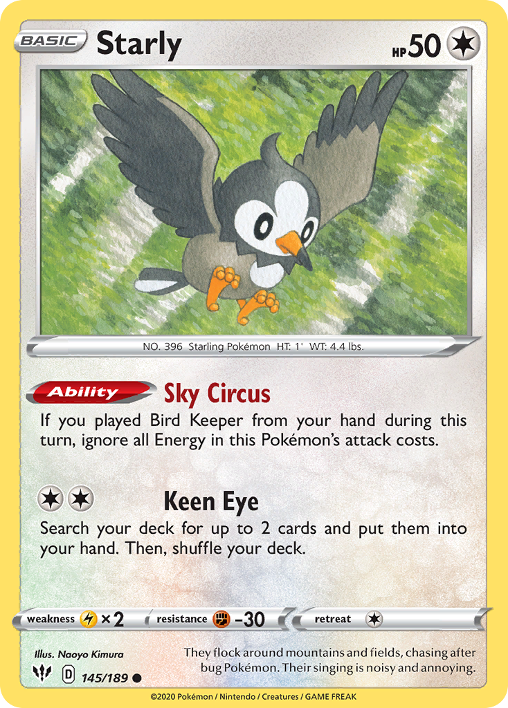 Starly (145/189) [Sword & Shield: Darkness Ablaze] | Jack's On Queen