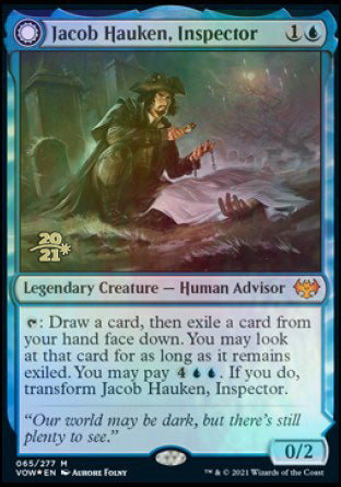 Jacob Hauken, Inspector // Hauken's Insight [Innistrad: Crimson Vow Prerelease Promos] | Jack's On Queen