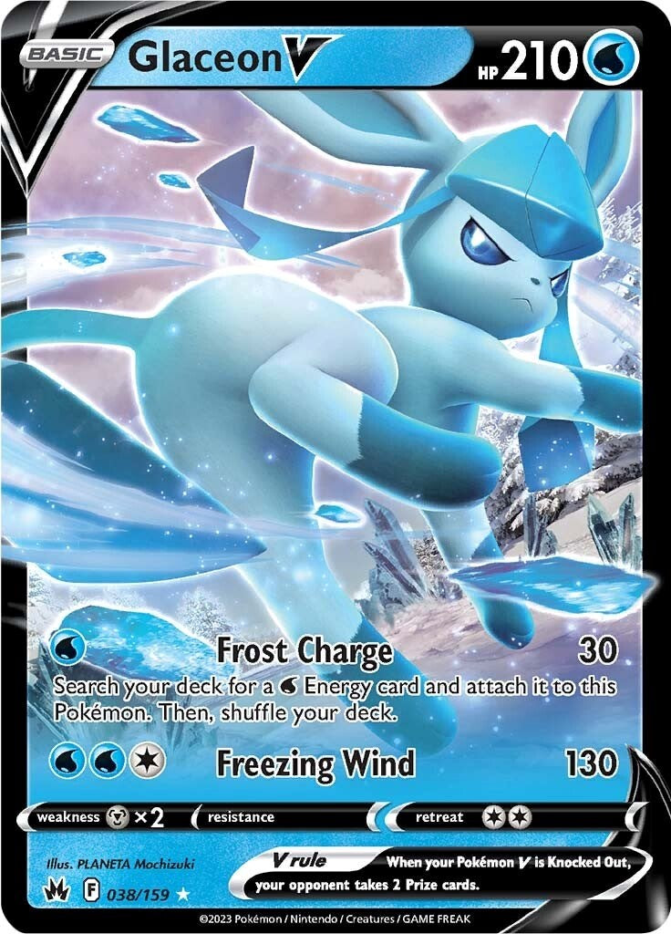 Glaceon V (038/159) [Sword & Shield: Crown Zenith] | Jack's On Queen