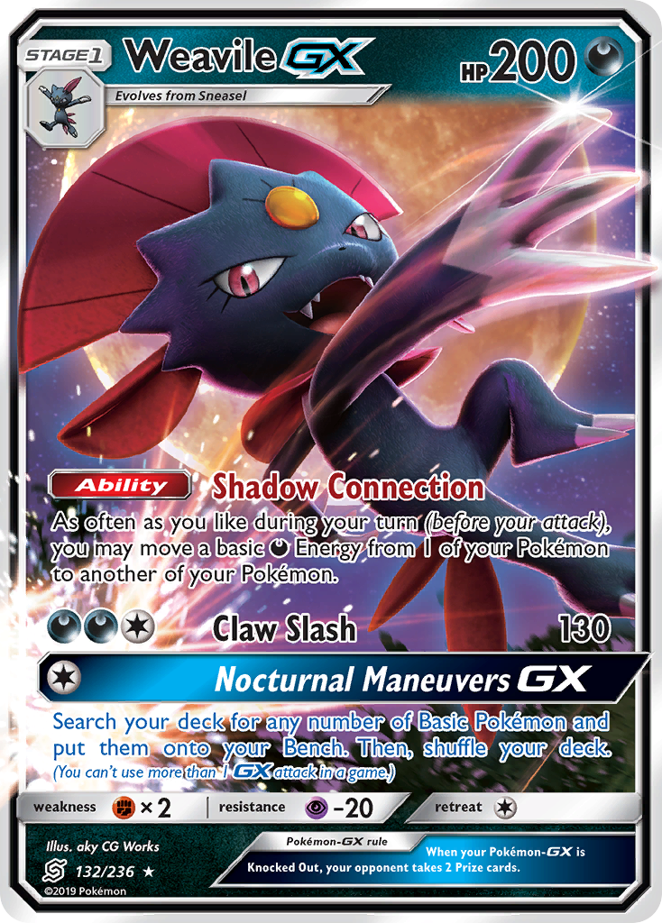 Weavile GX (132/236) [Sun & Moon: Unified Minds] | Jack's On Queen