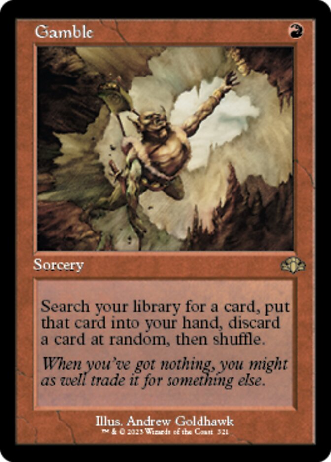 Gamble (Retro) [Dominaria Remastered] | Jack's On Queen