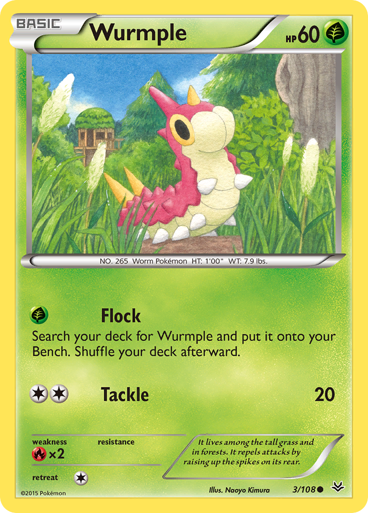 Wurmple (3/108) [XY: Roaring Skies] | Jack's On Queen