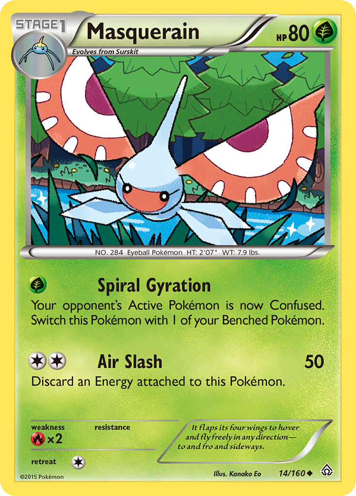 Masquerain (14/160) [XY: Primal Clash] | Jack's On Queen