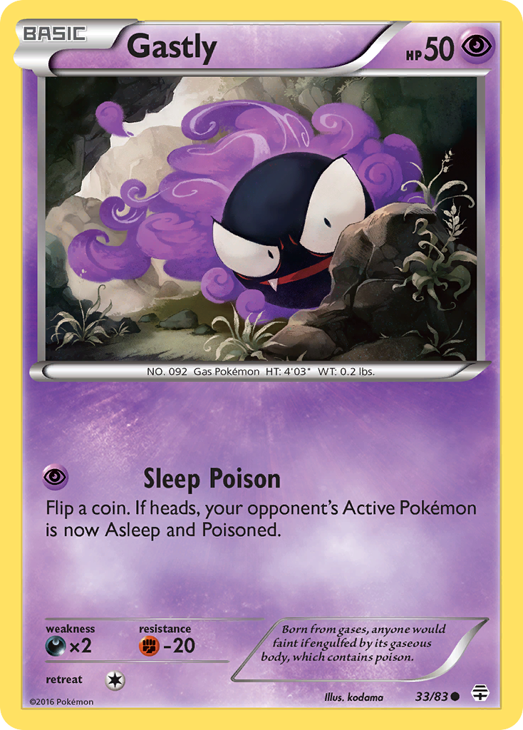 Gastly (33/83) [XY: Generations] | Jack's On Queen