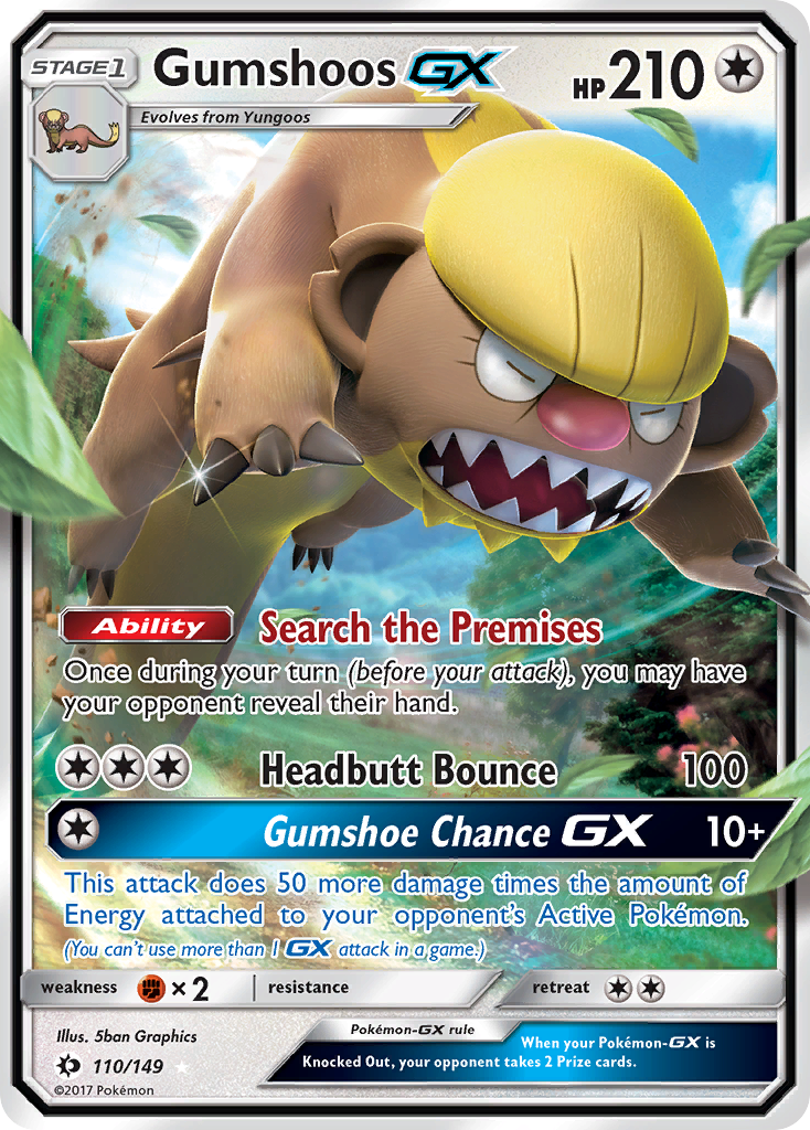 Gumshoos GX (110/149) [Sun & Moon: Base Set] | Jack's On Queen