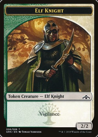 Elf Knight Token [Guilds of Ravnica Tokens] | Jack's On Queen