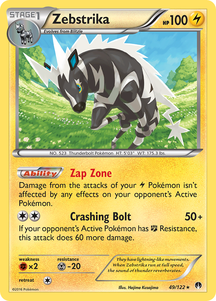 Zebstrika (49/122) [XY: BREAKpoint] | Jack's On Queen