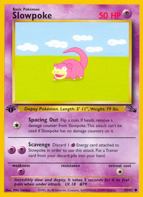 Slowpoke (55/62) [Fossil 1st Edition] | Jack's On Queen