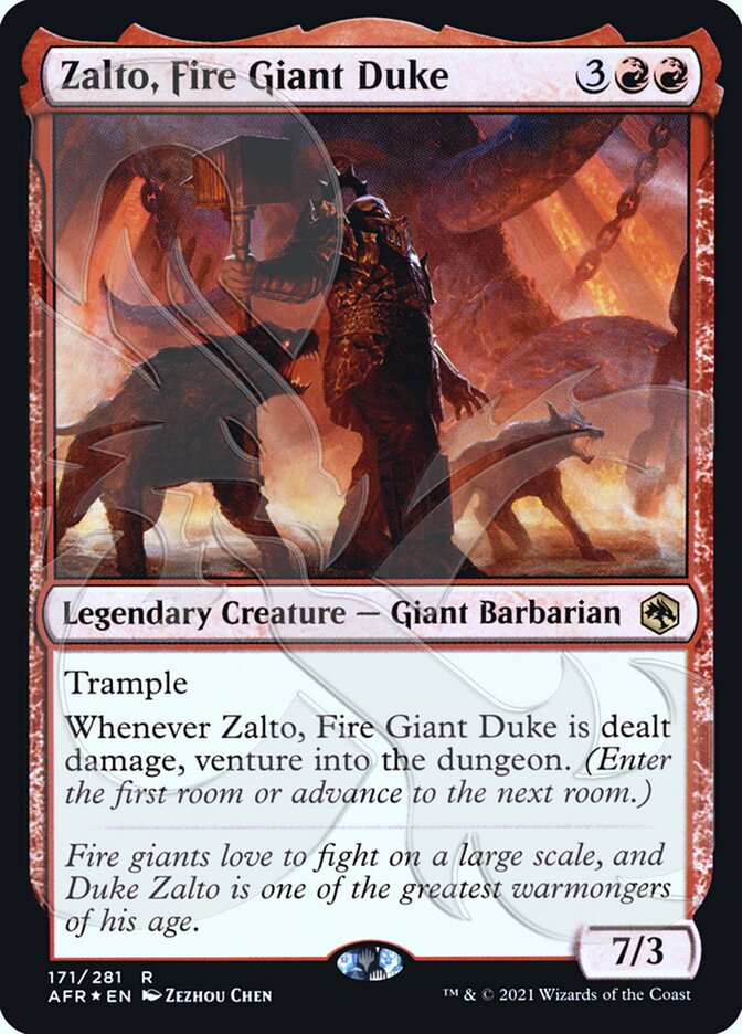 Zalto, Fire Giant Duke (Ampersand Promo) [Dungeons & Dragons: Adventures in the Forgotten Realms Promos] | Jack's On Queen