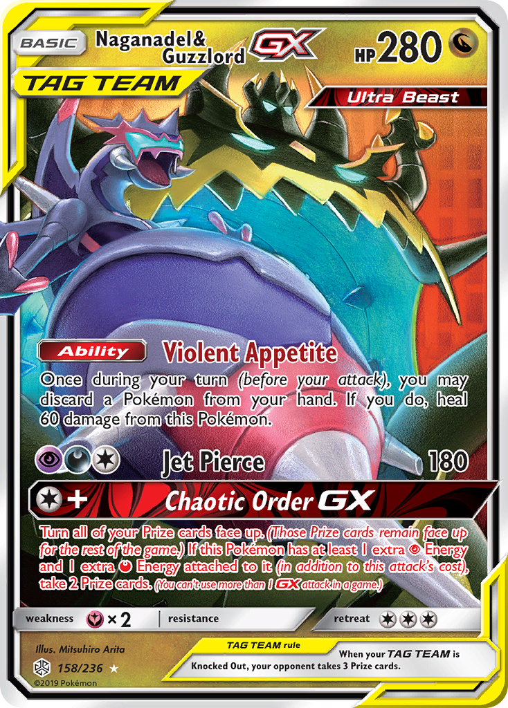 Naganadel & Guzzlord GX (158/236) [Sun & Moon: Cosmic Eclipse] | Jack's On Queen