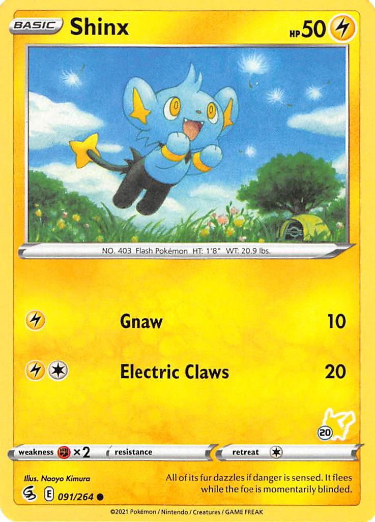 Shinx (091/264) (Pikachu Stamp #20) [Battle Academy 2022] | Jack's On Queen