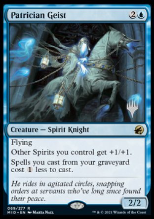 Patrician Geist (Promo Pack) [Innistrad: Midnight Hunt Promos] | Jack's On Queen