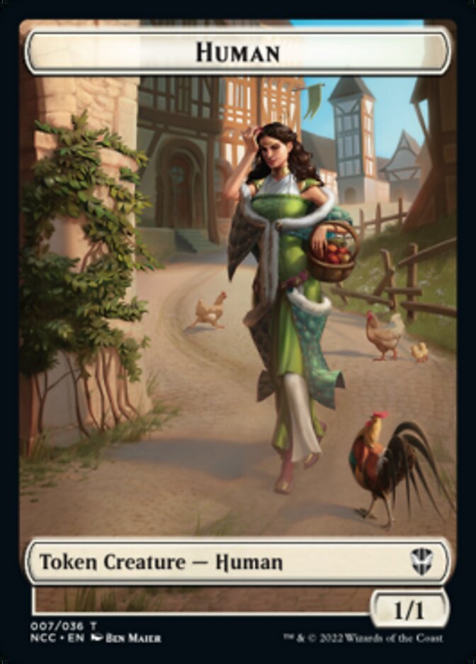Eldrazi Spawn // Human Double-sided Token [Streets of New Capenna Commander Tokens] | Jack's On Queen