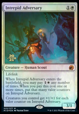 Intrepid Adversary [Innistrad: Midnight Hunt Prerelease Promos] | Jack's On Queen