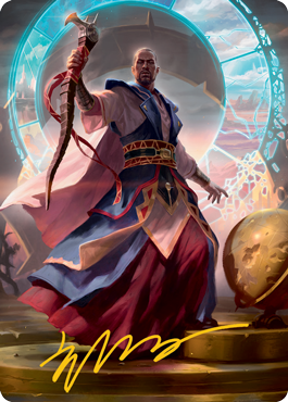 Teferi, Who Slows the Sunset Art Card (Gold-Stamped Signature) [Innistrad: Midnight Hunt Art Series] | Jack's On Queen