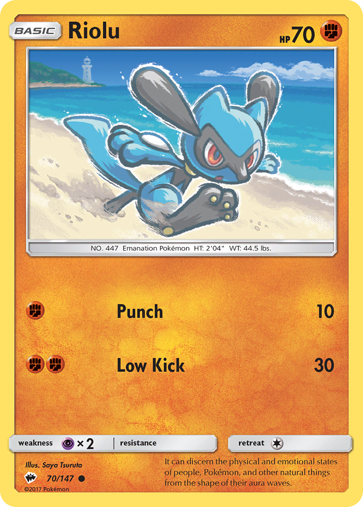 Riolu (70/147) [Sun & Moon: Burning Shadows] | Jack's On Queen