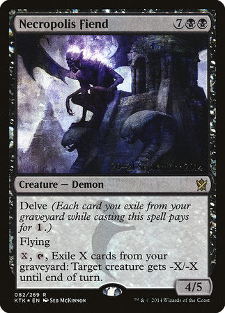 Necropolis Fiend [Khans of Tarkir Promos] | Jack's On Queen