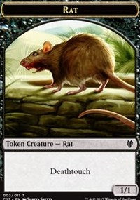 Rat (003) // Cat (001) Double-sided Token [Commander 2017 Tokens] | Jack's On Queen