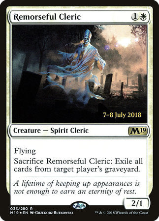 Remorseful Cleric [Core Set 2019 Promos] | Jack's On Queen