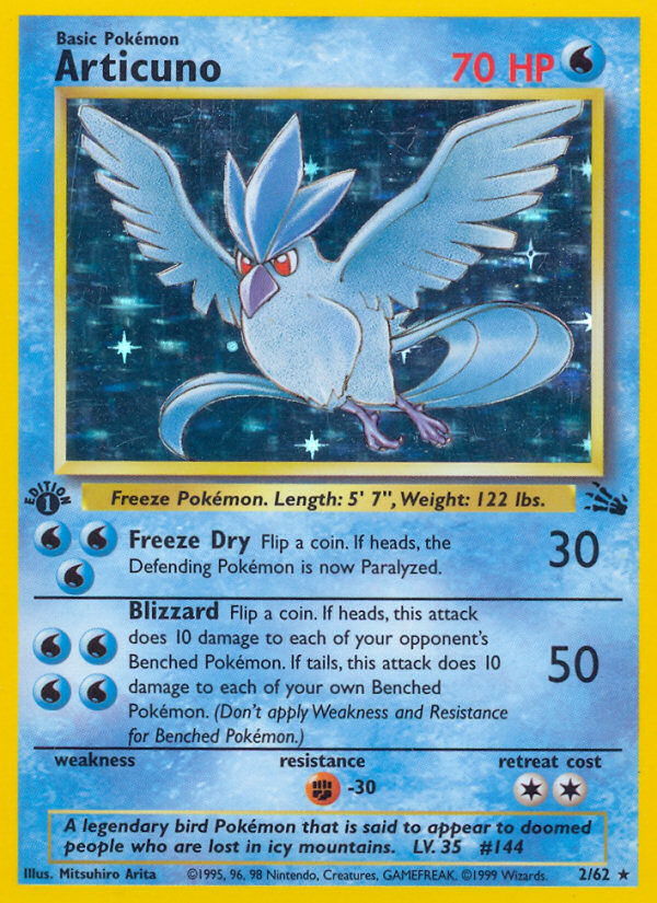 Articuno (2/62) [Fossil 1st Edition] | Jack's On Queen