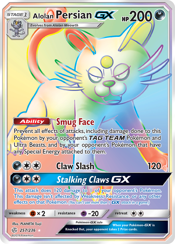 Alolan Persian GX (257/236) [Sun & Moon: Cosmic Eclipse] | Jack's On Queen