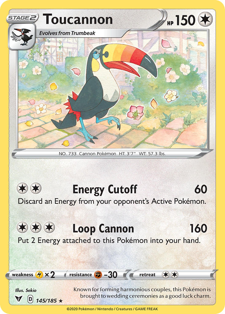 Toucannon (145/185) [Sword & Shield: Vivid Voltage] | Jack's On Queen