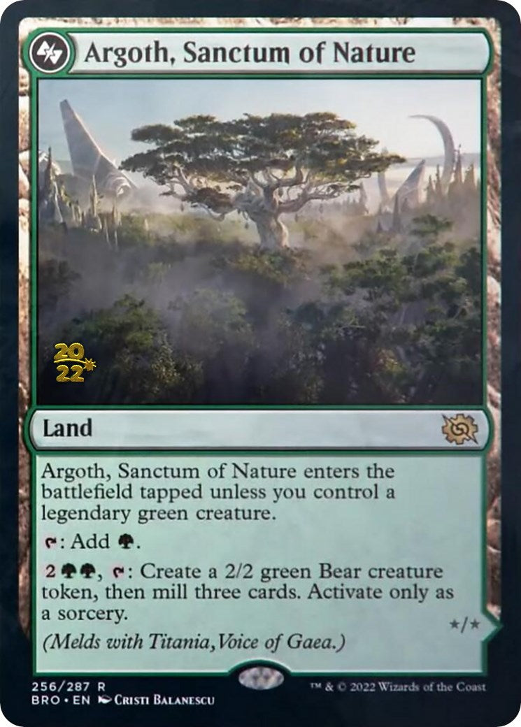 Argoth, Sanctum of Nature [The Brothers' War: Prerelease Promos] | Jack's On Queen