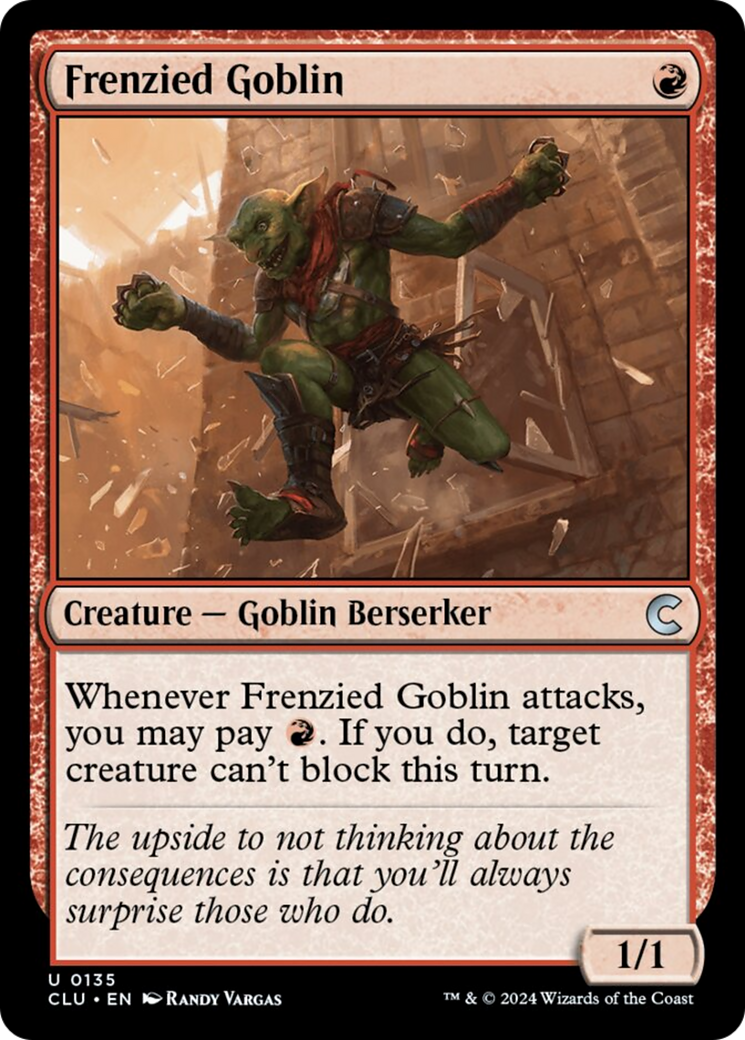 Frenzied Goblin [Ravnica: Clue Edition] | Jack's On Queen