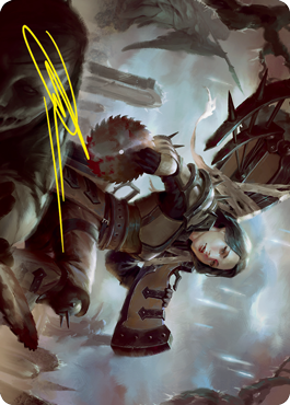 Sawblade Slinger Art Card (Gold-Stamped Signature) [Innistrad: Crimson Vow Art Series] | Jack's On Queen