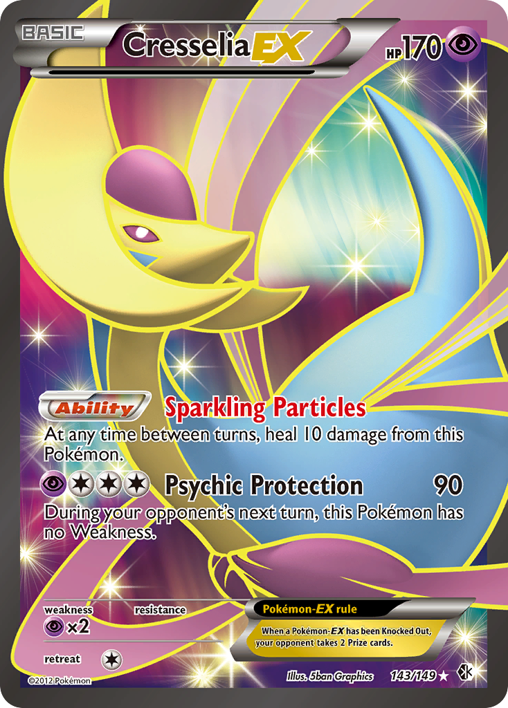 Cresselia EX (143/149) [Black & White: Boundaries Crossed] | Jack's On Queen