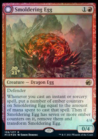 Smoldering Egg // Ashmouth Dragon [Innistrad: Midnight Hunt Prerelease Promos] | Jack's On Queen