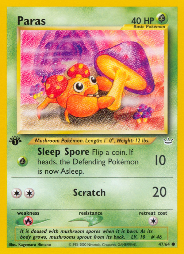 Paras (47/64) [Neo Revelation 1st Edition] | Jack's On Queen
