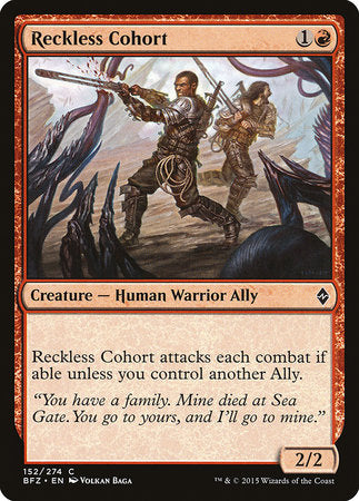 Reckless Cohort [Battle for Zendikar] | Jack's On Queen