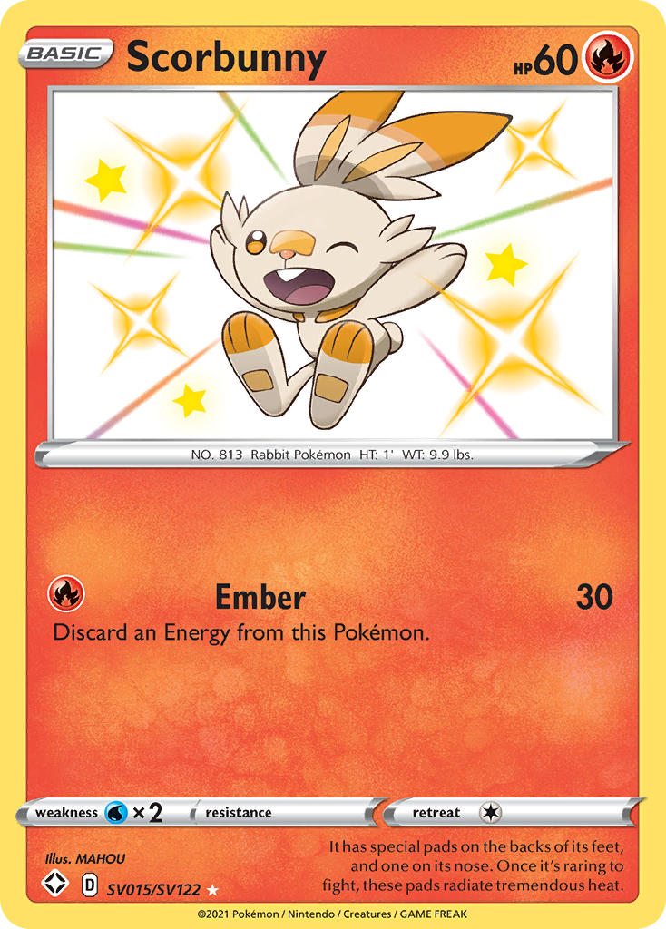 Scorbunny (SV015/SV122) [Sword & Shield: Shining Fates] | Jack's On Queen