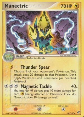 Manectric EX (38/107) (Deoxys Prerelease Promo) [Nintendo: Black Star Promos] | Jack's On Queen