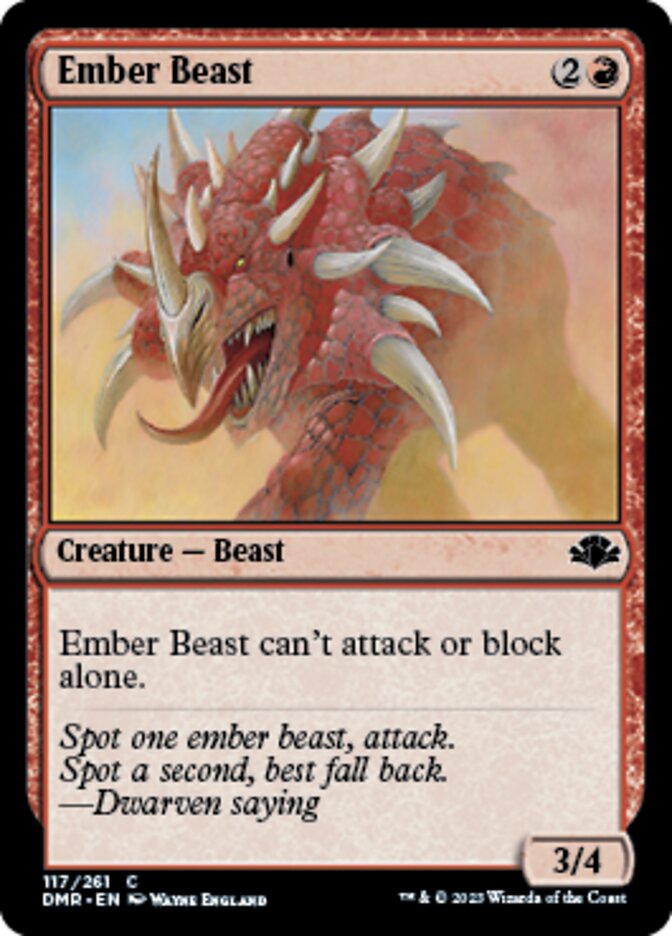 Ember Beast [Dominaria Remastered] | Jack's On Queen