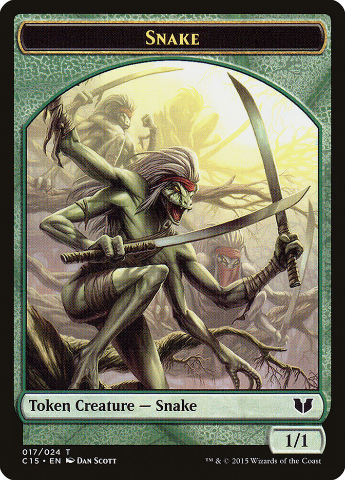 Beast // Snake (017) Double-Sided Token [Commander 2015 Tokens] | Jack's On Queen