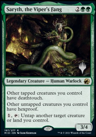 Saryth, the Viper's Fang (Promo Pack) [Innistrad: Midnight Hunt Promos] | Jack's On Queen