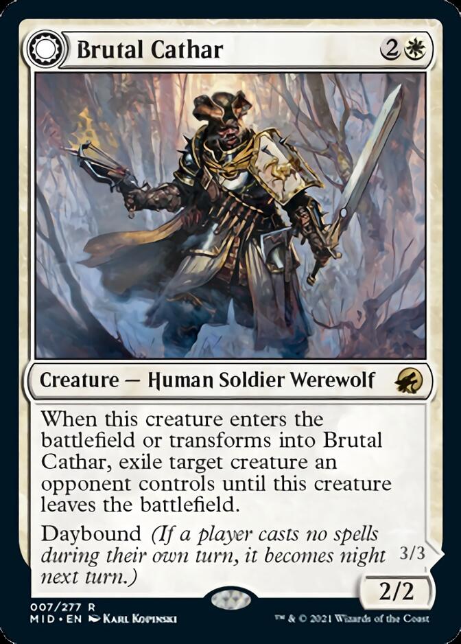 Brutal Cathar // Moonrage Brute [Innistrad: Midnight Hunt] | Jack's On Queen