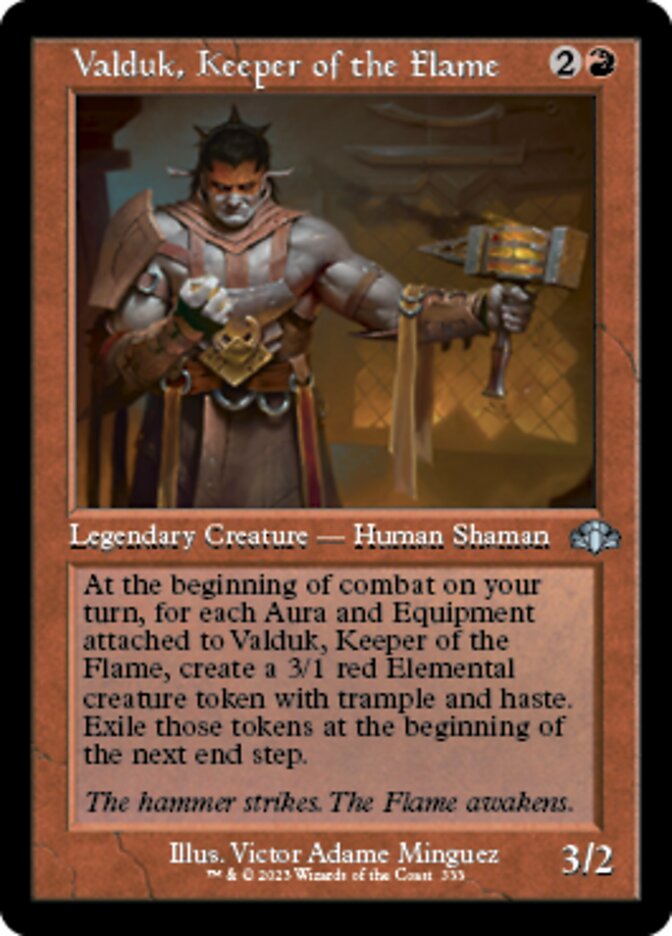 Valduk, Keeper of the Flame (Retro) [Dominaria Remastered] | Jack's On Queen