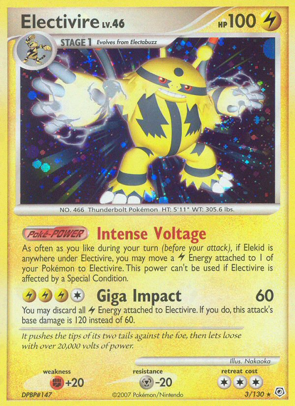 Electivire (3/130) [Diamond & Pearl: Base Set] | Jack's On Queen
