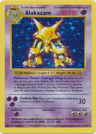 Alakazam (1/102) [Base Set Shadowless Unlimited] | Jack's On Queen