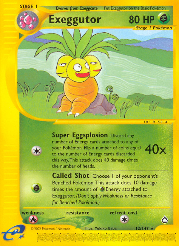 Exeggutor (12/147) [Aquapolis] | Jack's On Queen