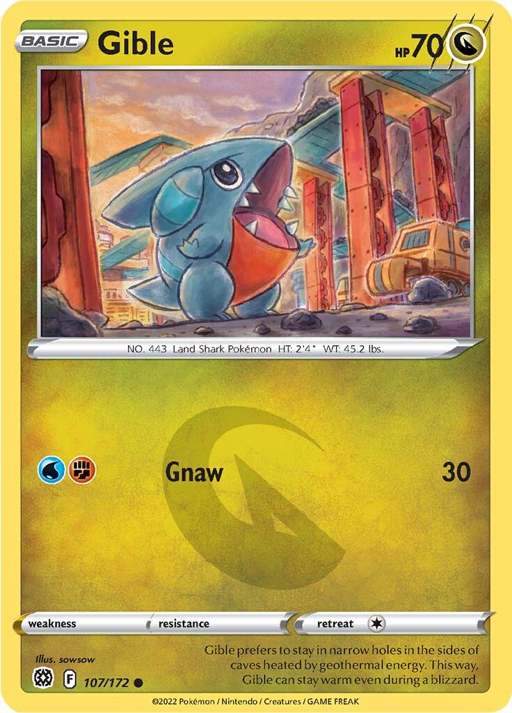 Gible (107/172) [Sword & Shield: Brilliant Stars] | Jack's On Queen