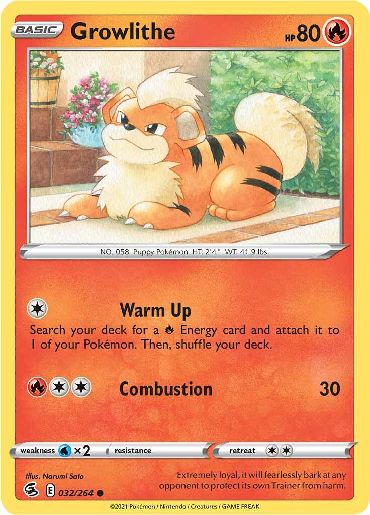 Growlithe (032/264) [Sword & Shield: Fusion Strike] | Jack's On Queen