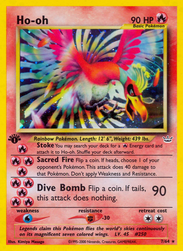 Ho-oh (7/64) [Neo Revelation 1st Edition] | Jack's On Queen