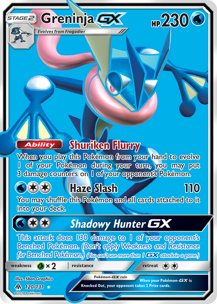 Greninja GX (120/131) [Sun & Moon: Forbidden Light] | Jack's On Queen