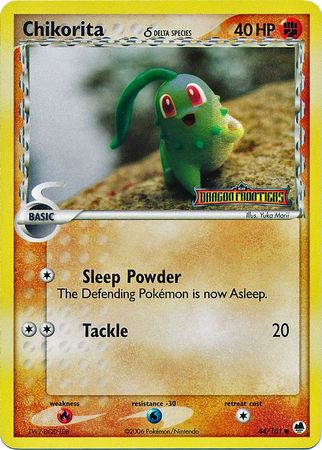 Chikorita (44/101) (Delta Species) (Stamped) [EX: Dragon Frontiers] | Jack's On Queen