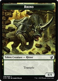 Rhino // Egg Double-sided Token [Commander 2019 Tokens] | Jack's On Queen