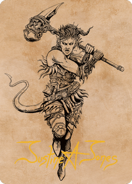 Karlach, Fury of Avernus Art Card (54) (Gold-Stamped Signature) [Commander Legends: Battle for Baldur's Gate Art Series] | Jack's On Queen